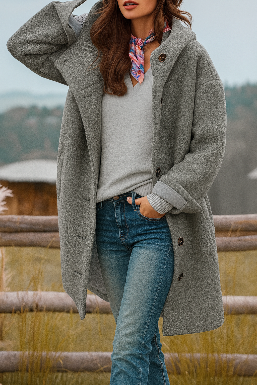 Coat casual elegant for women | Mi-Cuisse -6