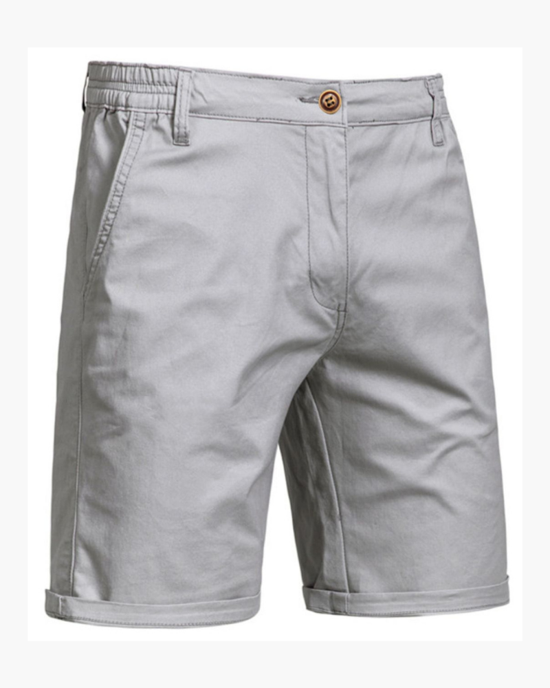 Cotton chino shorts for men -7