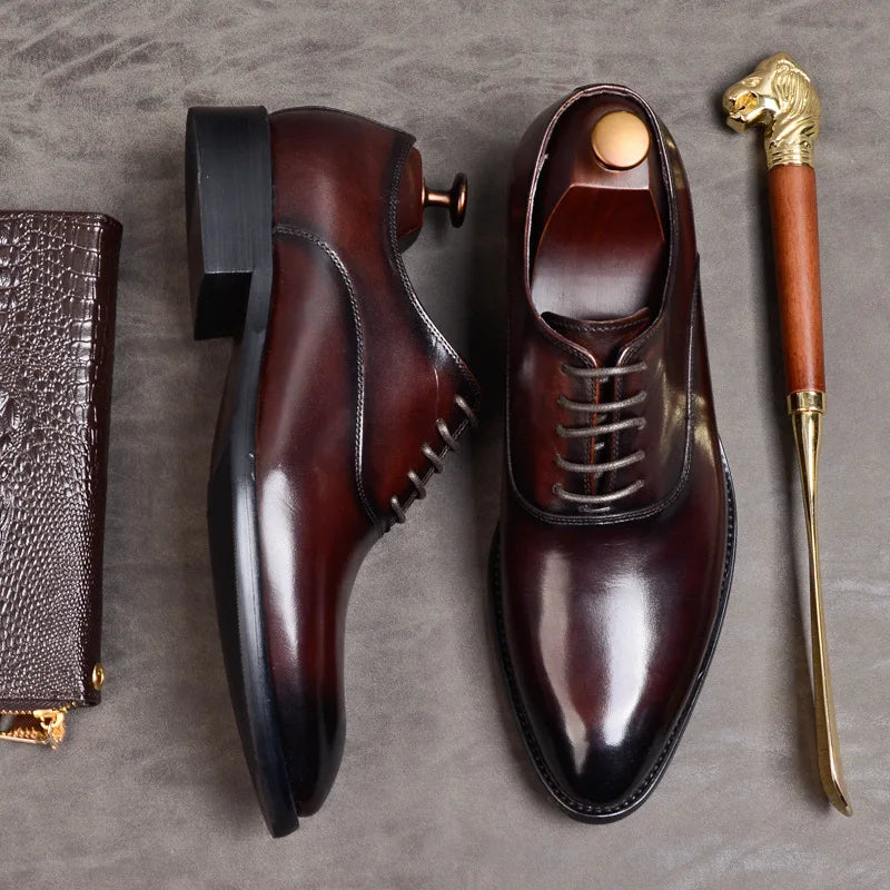 Classic orthopaedic leather oxford dress shoes for men -6