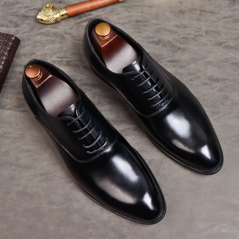 Classic orthopaedic leather oxford dress shoes for men -8