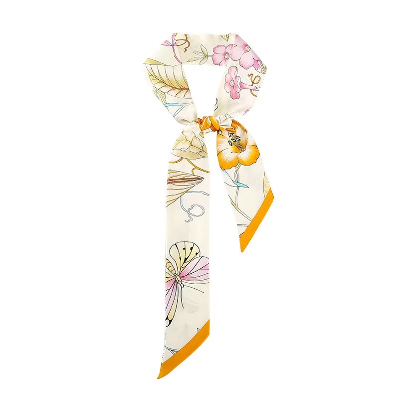 Equestrian silk scarf bag accessory for women