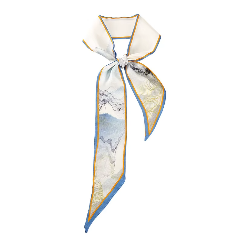 Equestrian silk scarf bag accessory for women