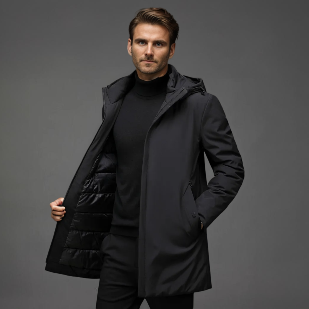 Warm hooded winter parka for men | Mario