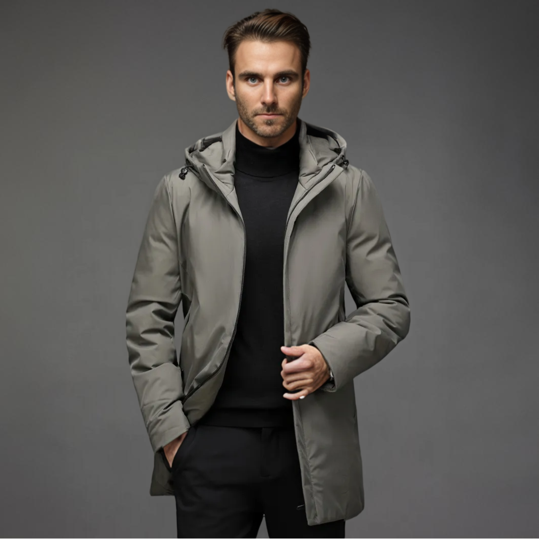 Warm hooded winter parka for men | Mario