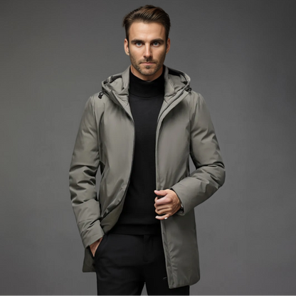 Warm hooded winter parka for men | Mario