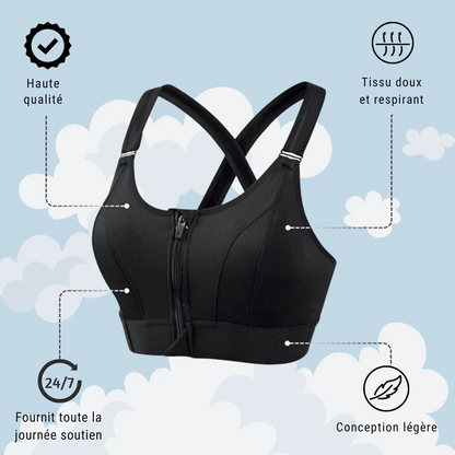 Soutien-gorge sport maintien ultime gratuit piece for women | Simone -5