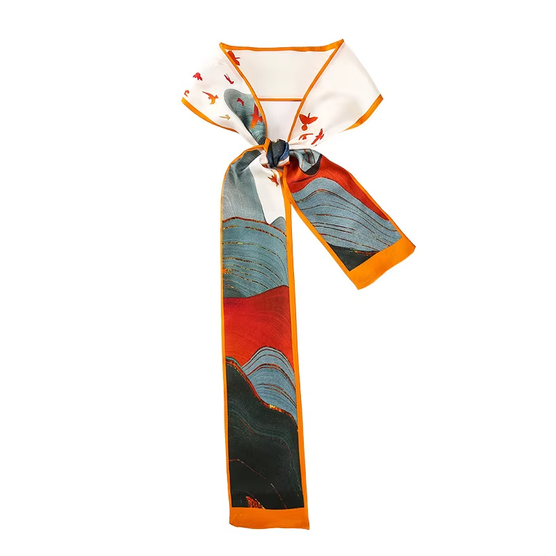 Equestrian silk scarf bag accessory for women