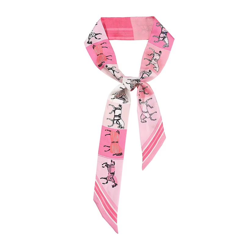 Equestrian silk scarf bag accessory for women