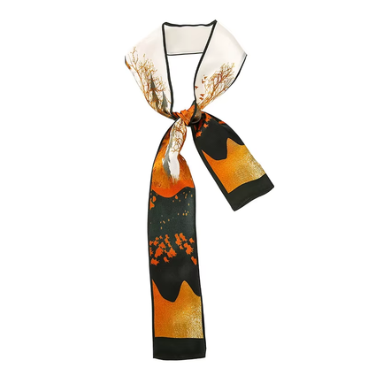 Equestrian silk scarf bag accessory for women