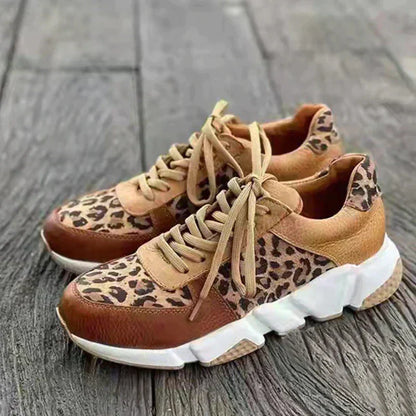 Comfortable chic leopard-print everyday trainers for women | Crissa -3