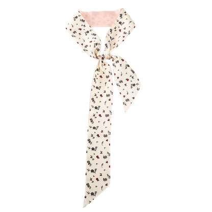 Equestrian silk scarf bag accessory for women