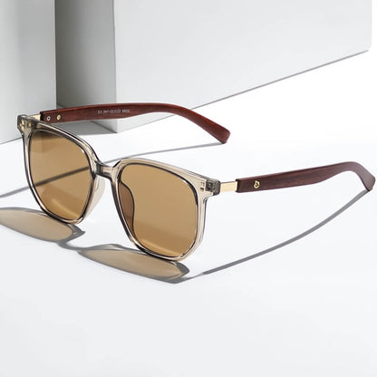 Wood-frame tinted sunglasses for men | Solvik -1