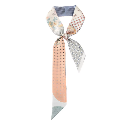Equestrian silk scarf bag accessory for women