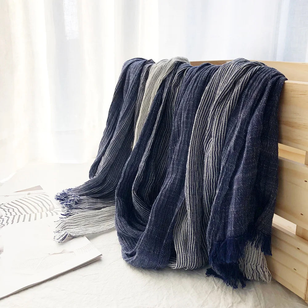 Timeless striped scarf for women | Aurora -7
