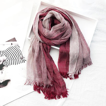 Timeless striped scarf for women | Aurora -5