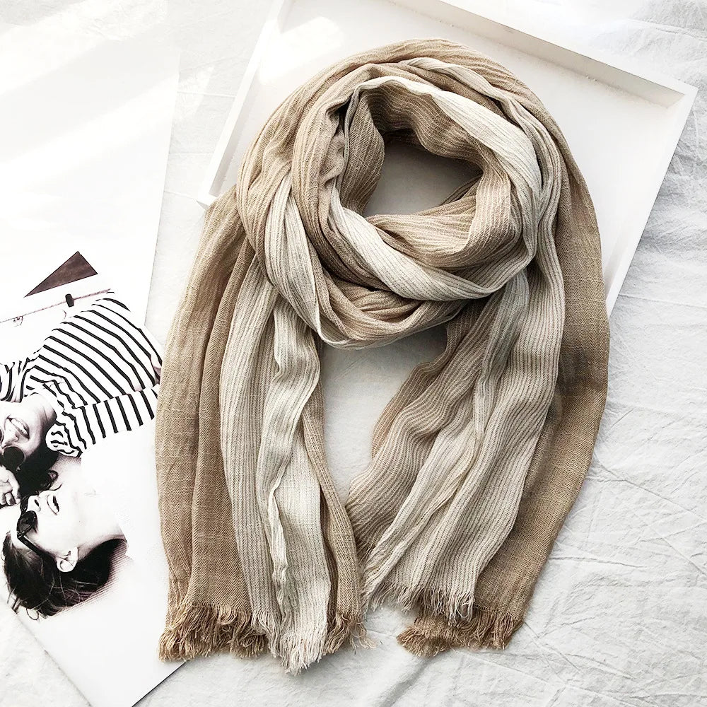 Timeless striped scarf for women | Aurora -3
