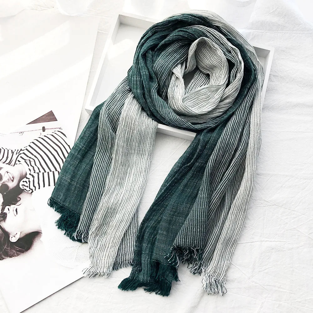 Timeless striped scarf for women | Aurora -4