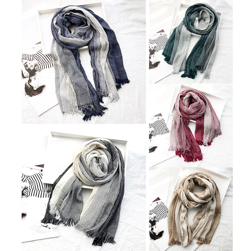 Timeless striped scarf for women | Aurora -6