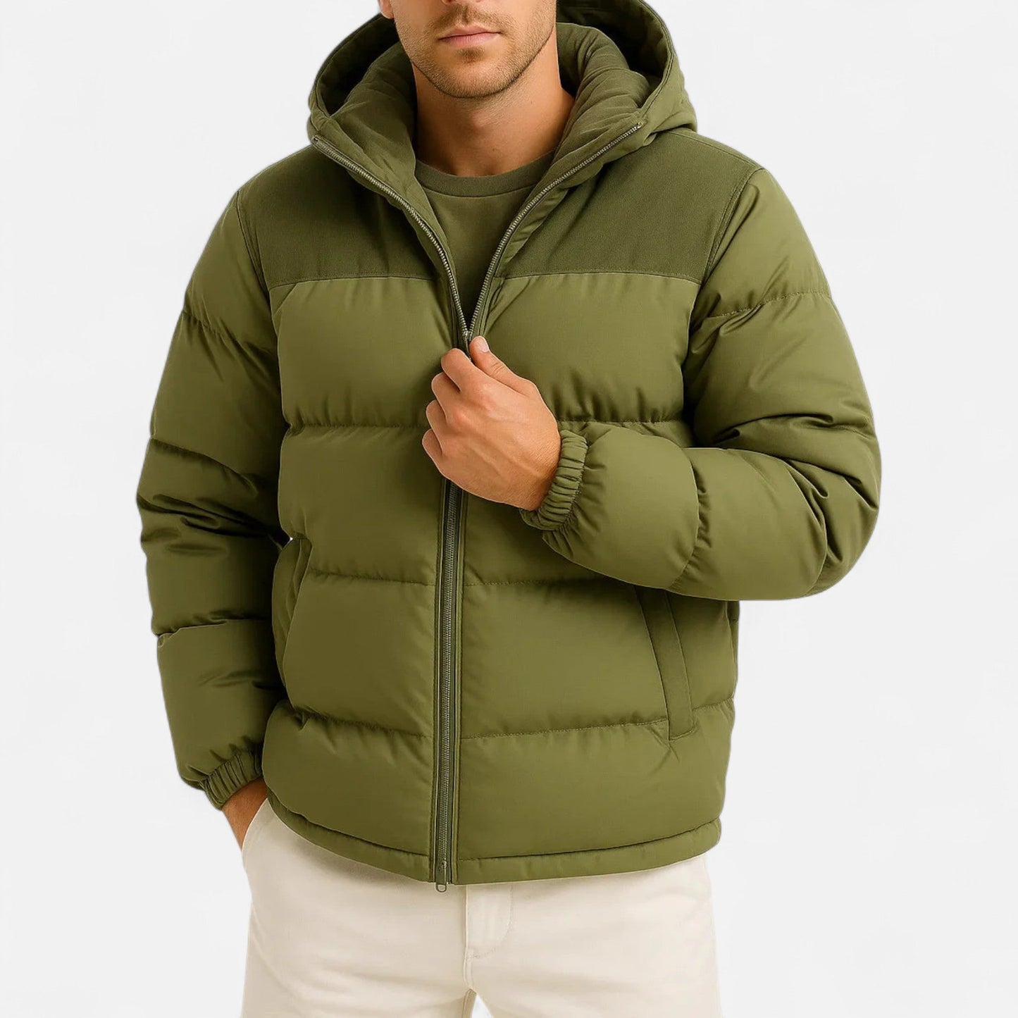Lightweight hooded insulated puffer jacket for men -4