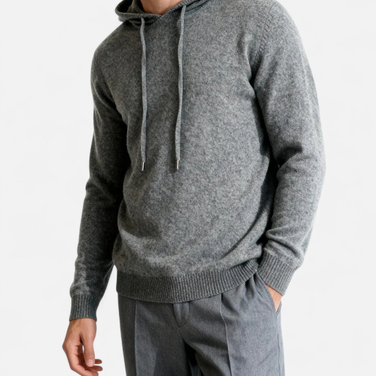 Classic cashmere everyday hoodie for men -3