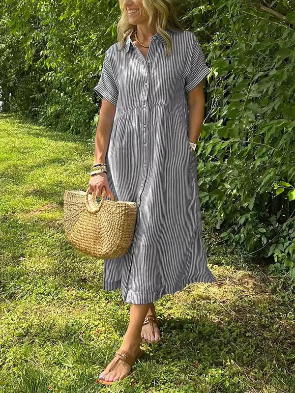 Relaxed elegant everyday maxi dress for women | Ruby -5