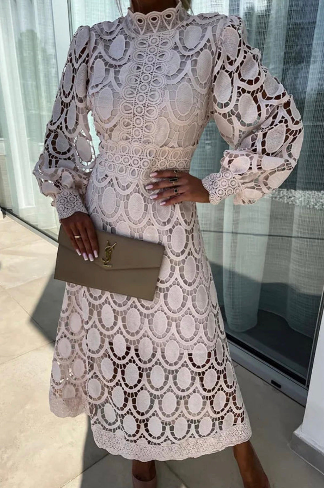 Elegant midi dress for women | Charlotte -4