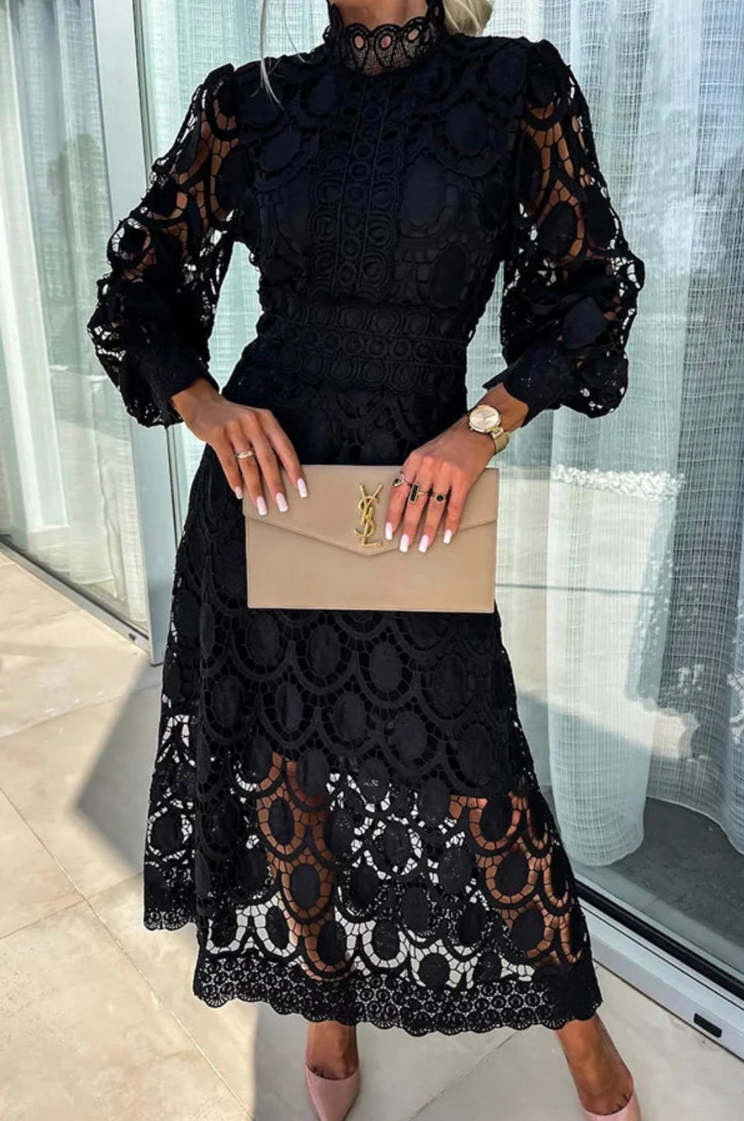 Elegant midi dress for women | Charlotte -3