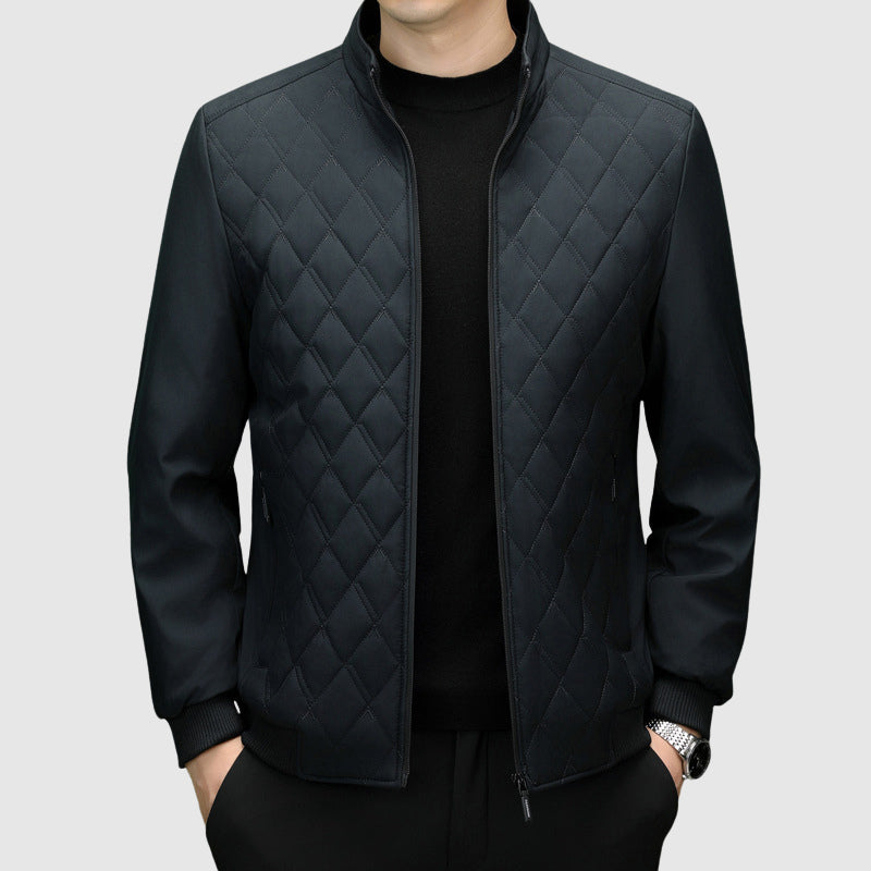 Elegant monogram zip jacket for men | Aurelio -2