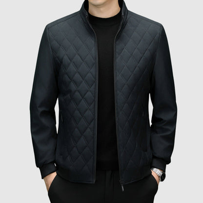 Elegant monogram zip jacket for men | Aurelio -2