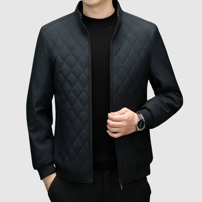 Elegant monogram zip jacket for men | Aurelio -3