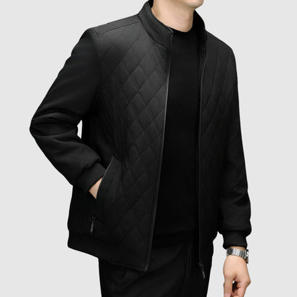 Elegant monogram zip jacket for men | Aurelio -4