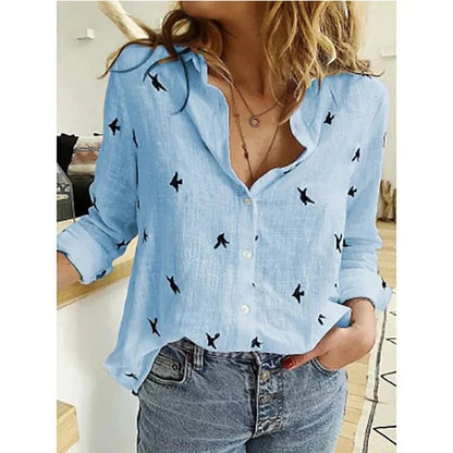 Summer linen blouse for women | Zomie -6