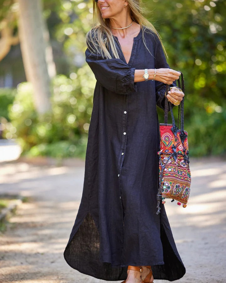 Light linen dress for women | Lennie -1