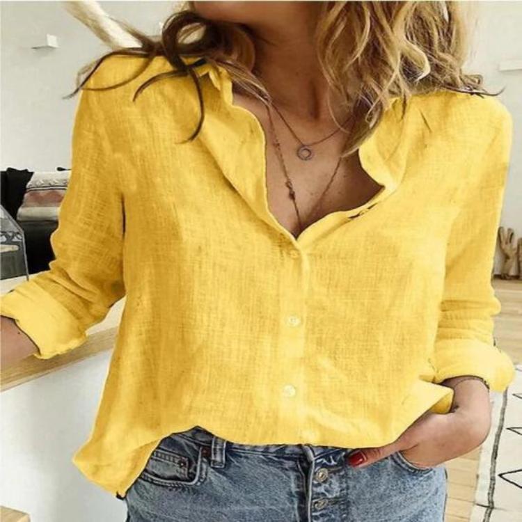 Summer linen blouse for women | Zomie -2