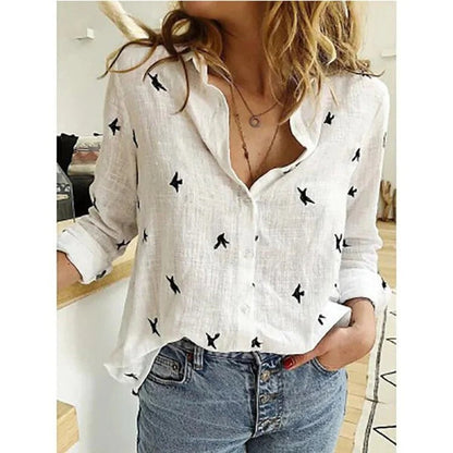 Summer linen blouse for women | Zomie -3
