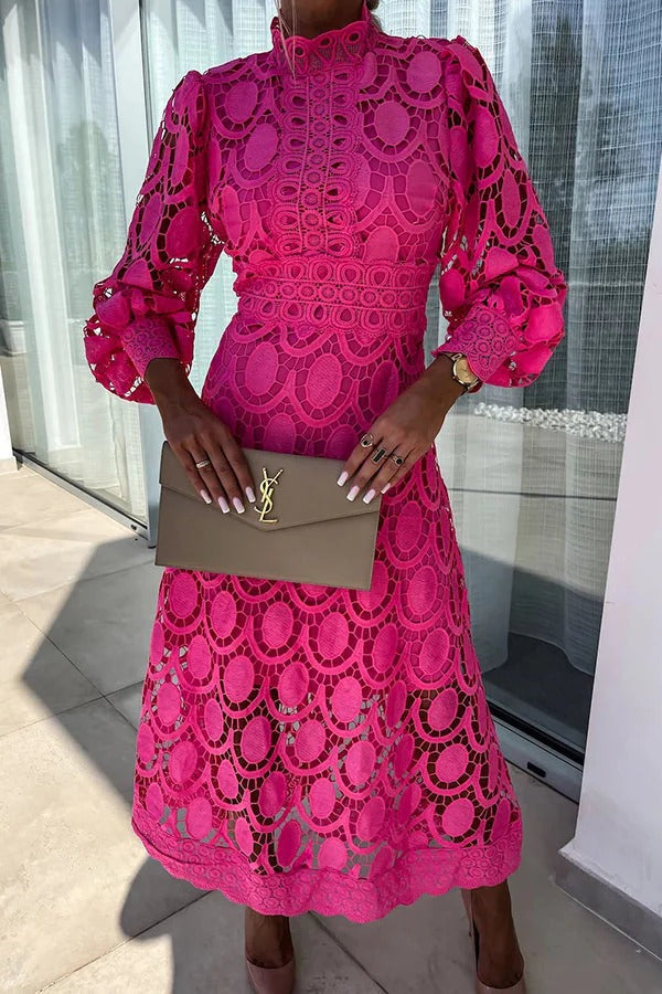 Elegant long sleeve maxi dress for women | Clara -4