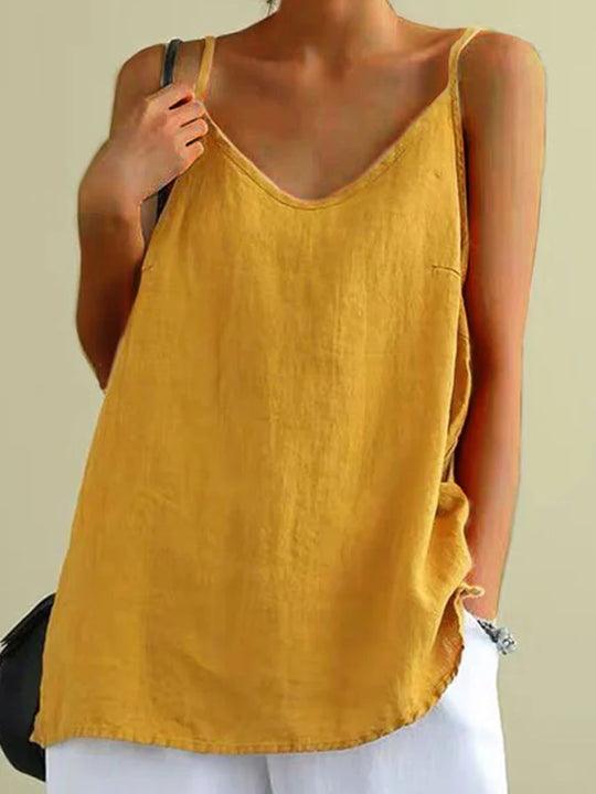 Janice spaghetti strap summer top for women -3