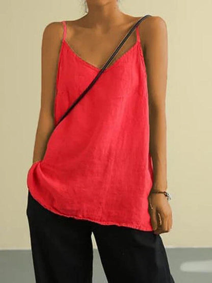 Janice spaghetti strap summer top for women -4
