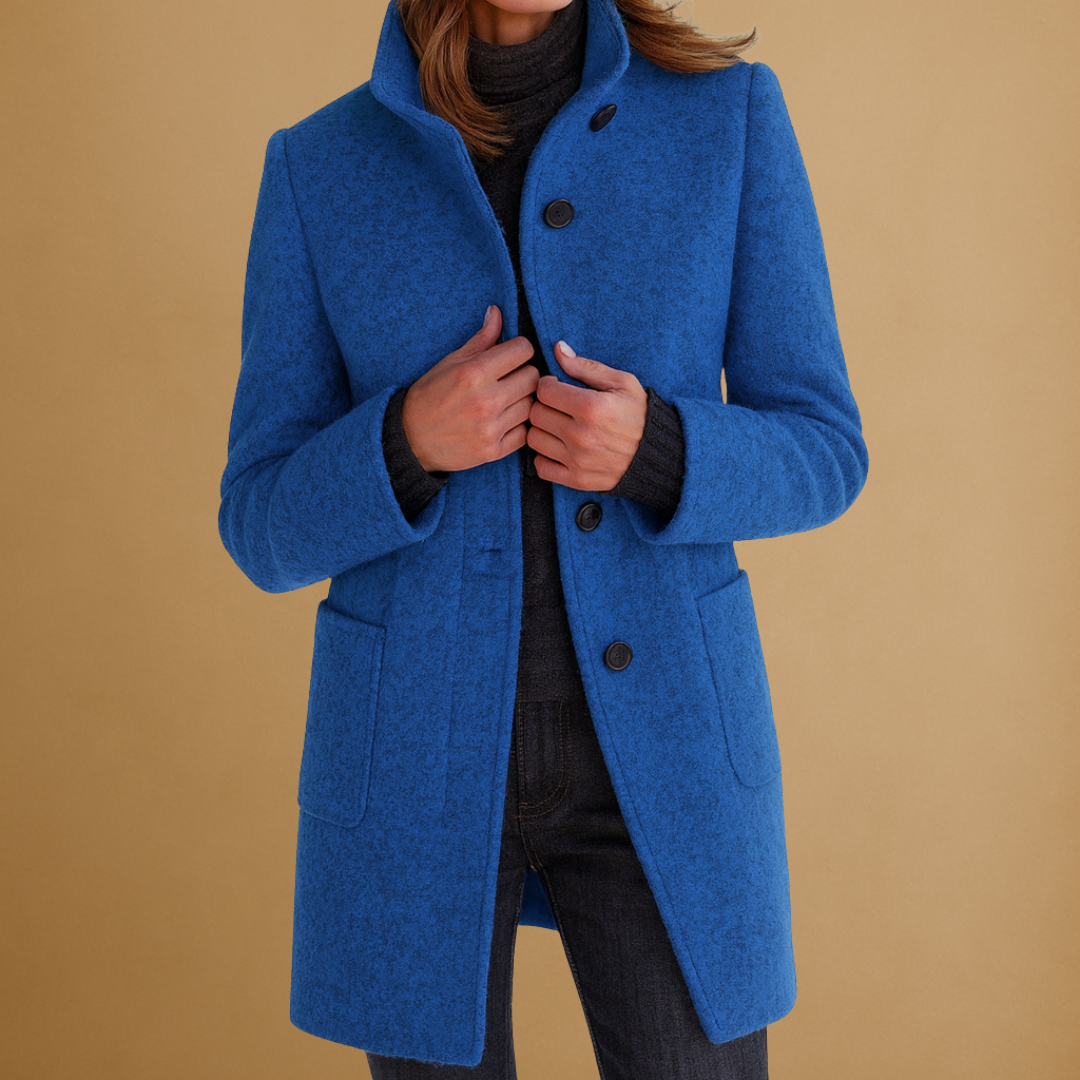 Coat long elegant boutons for women | Lucy -1