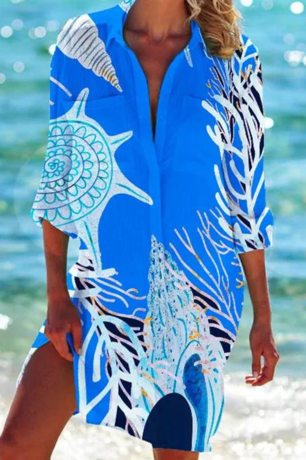 Lightweight beach blouse for women | Johanna -1