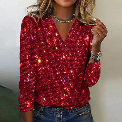 Stylish V-neck sweater for women | Julia
