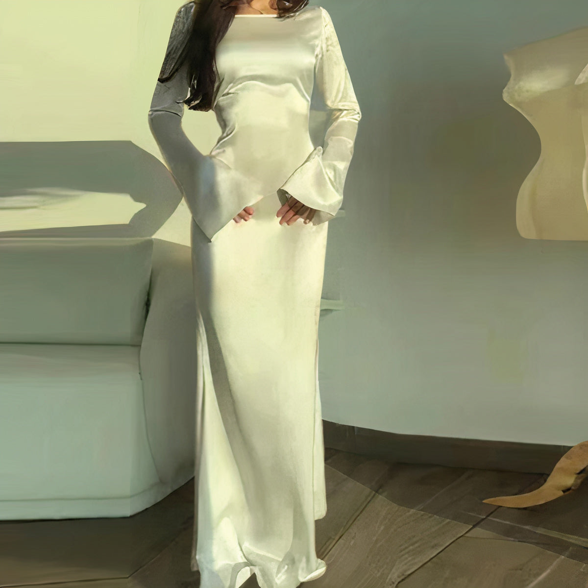 Stylish long sleeve dress for women | Karina -1