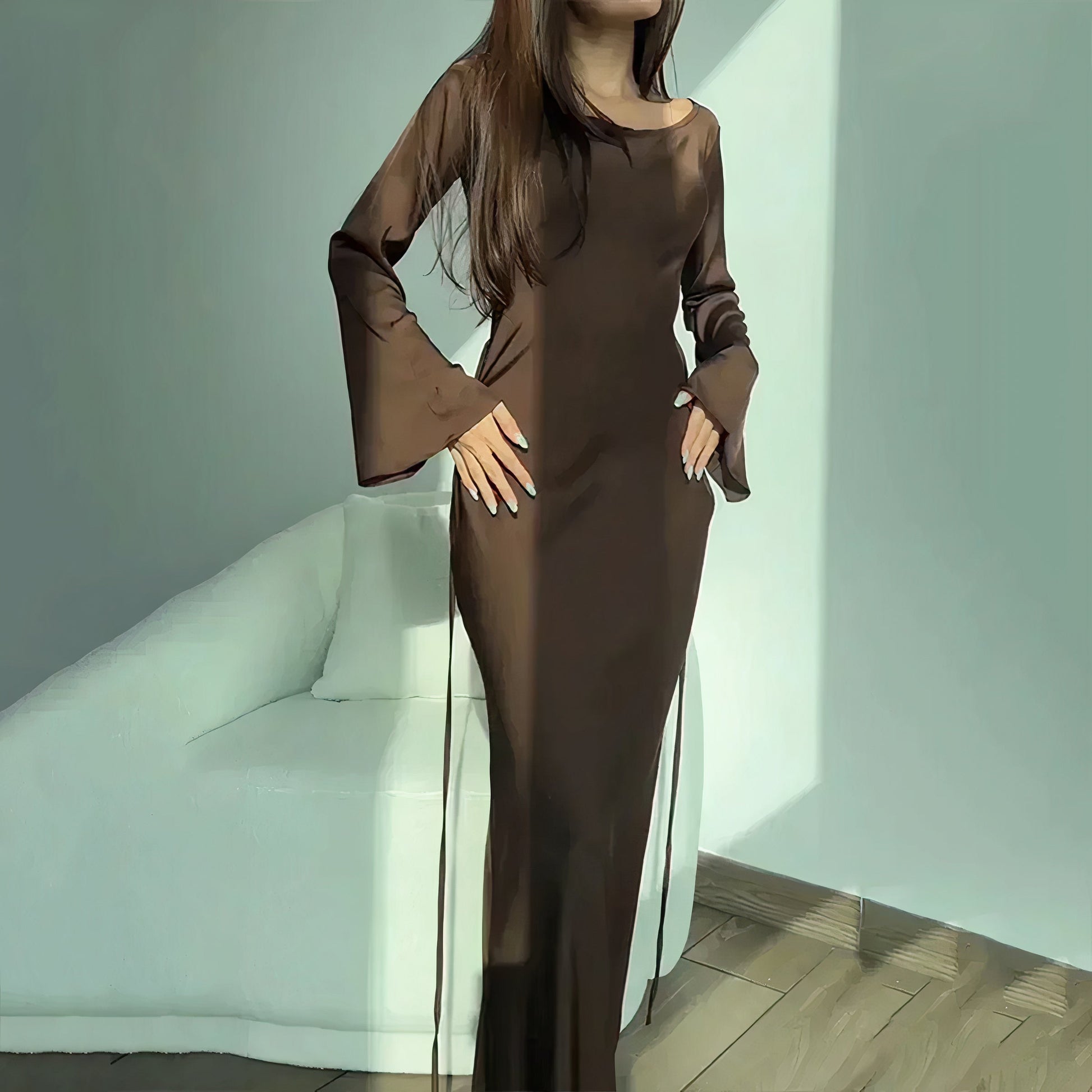 Stylish long sleeve dress for women | Karina -2
