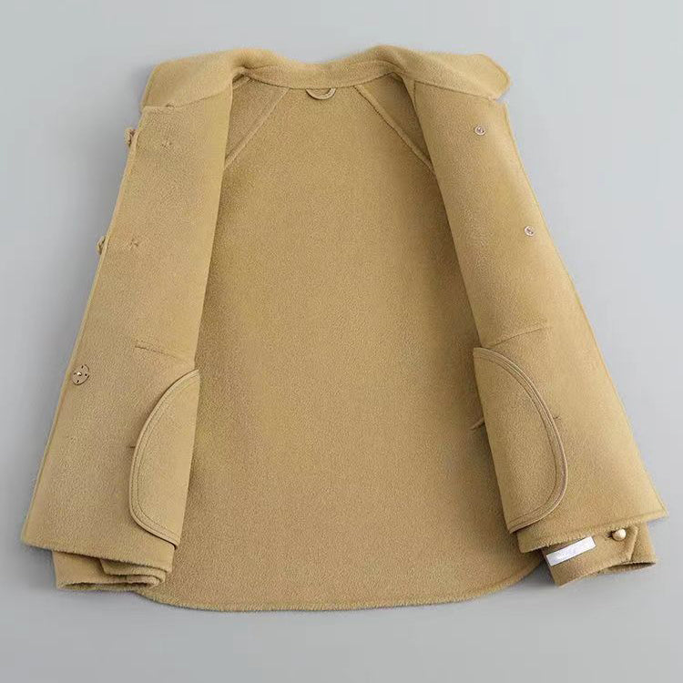 Elegant pearl button coat for women | Celeste -6