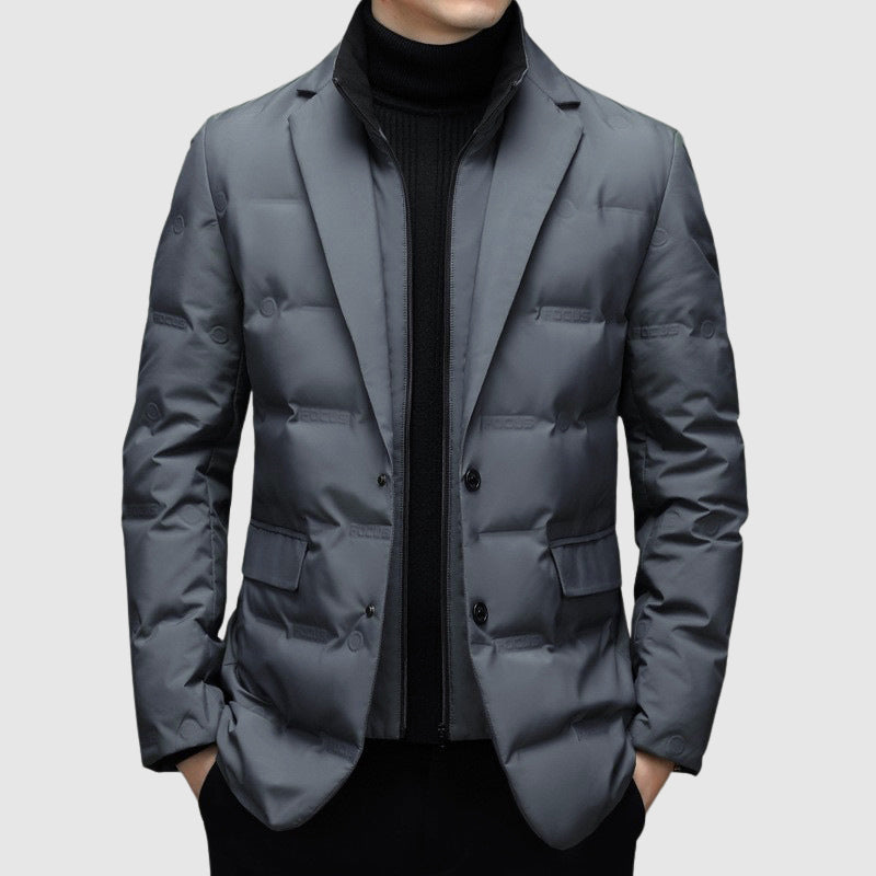 Elegant quilted button jacket for men | Lorenzo -3