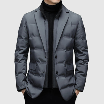 Elegant quilted button jacket for men | Lorenzo -3