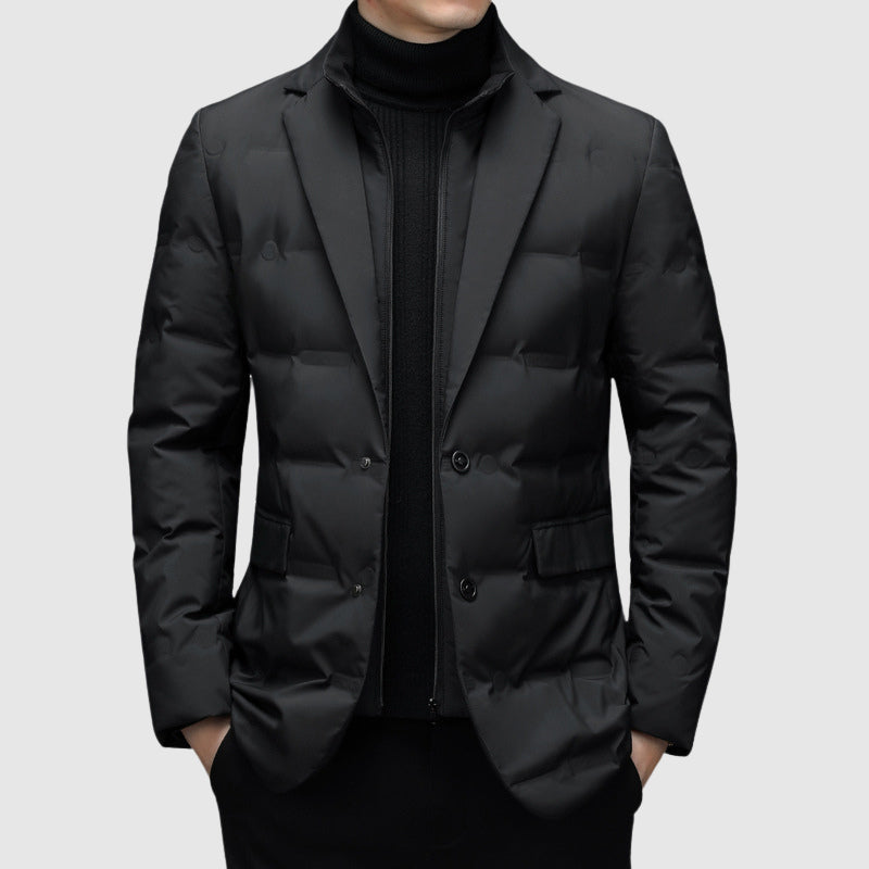 Elegant quilted button jacket for men | Lorenzo -2