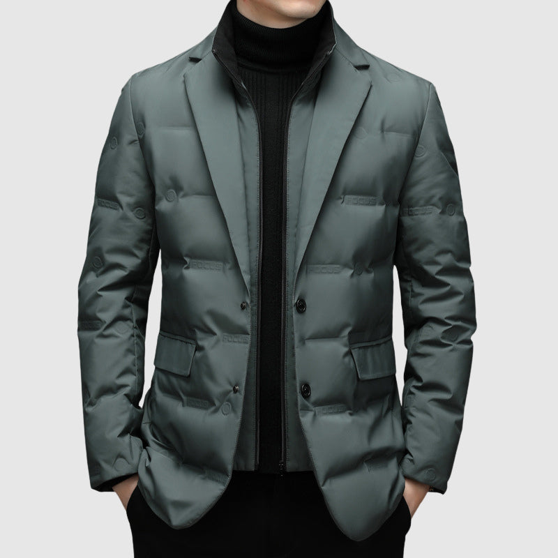 Elegant quilted button jacket for men | Lorenzo -4