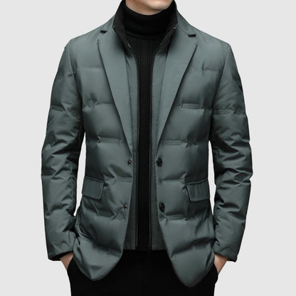 Elegant quilted button jacket for men | Lorenzo -4