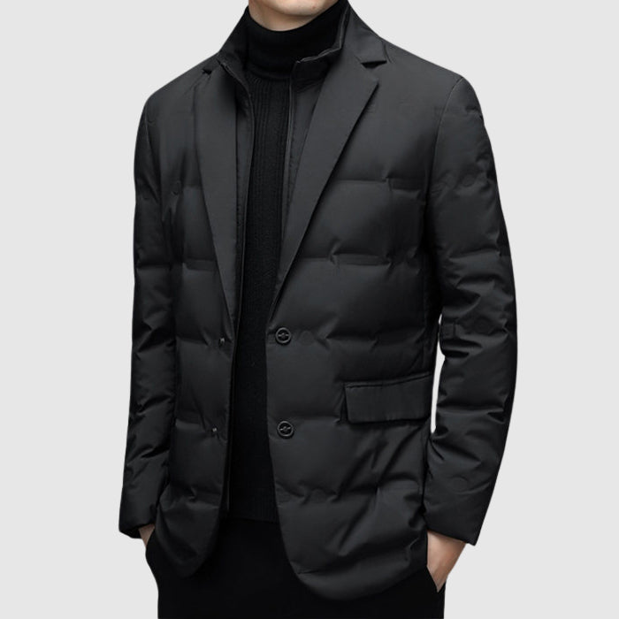 Elegant quilted button jacket for men | Lorenzo -7